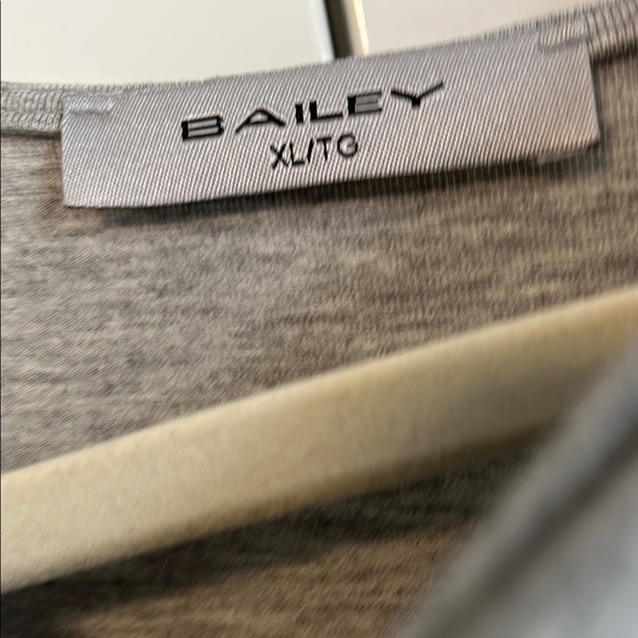 BRIAN BAILEY NWOT Grey Cotton Dress Cut Out Long Sleeve Jersey Fitted, Size XL - Picture 2 of 11